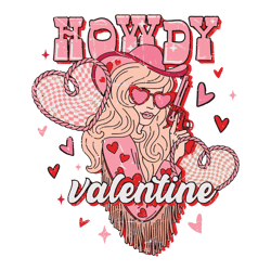 Western Howdy Valentine Cowgirl SVG