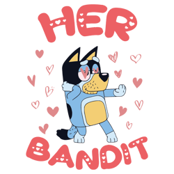 Cute Her Bandit Valentines Day SVG