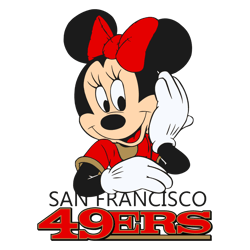 Minnie San Francisco 49ers Football SVG