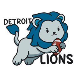 Cute Detroit Lions Football SVG