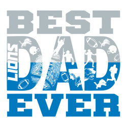 Retro Detroit Lions Best Dad Ever SVG