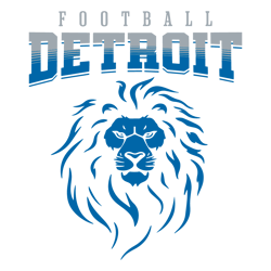 Striped Detroit Football Mascot Game Day SVG