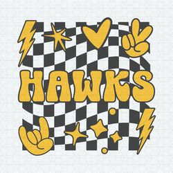 Checkerboard Hawks Ncaa Team SVG