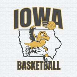 Iowa Basketball Team Map NCAA Svg Digital Download