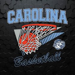 North Carolina Vintage Basketball Net Svg Digital Download
