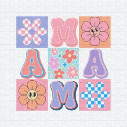 Floral Mama Smiley Face Mothers Day SVG