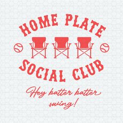 Home Plate Social Club Baseball Game Day SVG1