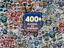 4000 Files NFL Football SVG, All 32 Teams Mega Bundle