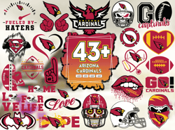 43 Files Arizona Cardinals Football Svg Bundle, Cardinals Logo Svg, Cardinals NFL Fans