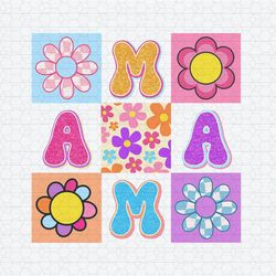 Floral Mama Retro Mom Life Happy Mothers Day PNG