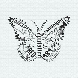 Taylor Swift Album Butterfly Silhouette SVG