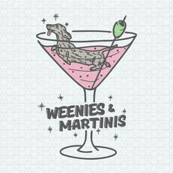 Weenies And Martinis Weenie Dog Lover SVG