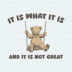 Bear Meme It Is What It Is And It Is Not Great SVG