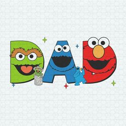 Funny Elmo Dad Sesame Street Happy Fathers Day SVG