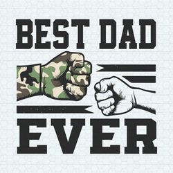 Best Dad Ever Retro Dad And Son Fists SVG