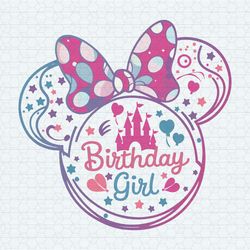 Birthday Girl Disney Minnie Mouse Ears SVG