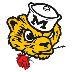 Michigan Wolverines Logo Rose SVG Digital Download Untitled