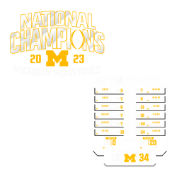 Michigan Wolverines 2023 National Champions Schedule PNG
