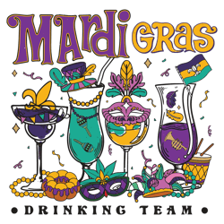 Mardi Gras Drinking Team SVG