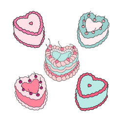 Let Them Eat Cake Valentine Heart SVG
