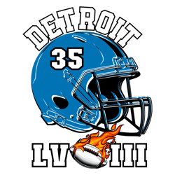 Super Bowl Lviii Detroit Football Helmet PNG