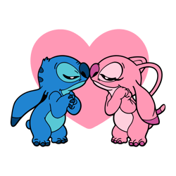 Stitch And Angel Valentine Disney Couple SVG