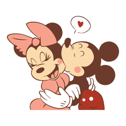 Disney Mickey Minnie Kiss Love SVG