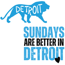 Nfl Football Sundays Are Better In Detroit SVG