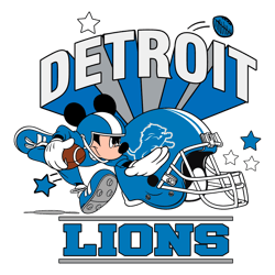 Funny Mickey Mouse Football Detroit Lions SVG
