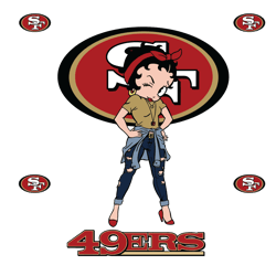 San Francisco 49ers Betty Boop SVG