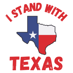 Retro I Stand With Texas Map SVG