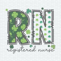 Rn Registered Nurse St Patricks Day SVG