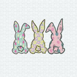 Cute Floral Bunny Easter Happy Easter Day SVG