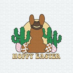 Vintage Hoppy Easter Bunny Cowboy SVG