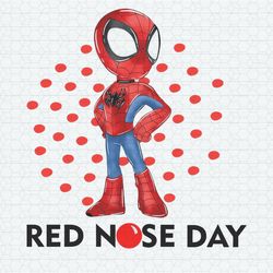 Retro Red Nose Day Spiderman PNG