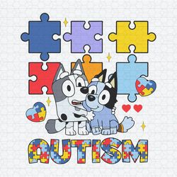 Bluey Muffin Autism Awareness PNG