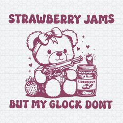Gun Meme Strawberry Jams But My Glock Don't SVG