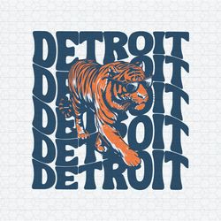 Retro Detroit Tigers Baseball Baseball SVG