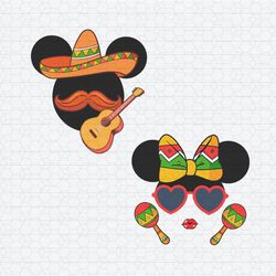 Mexican Mickey And Minnie Cinco De Mayo Couple SVG