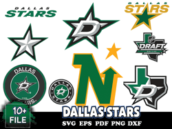 9 Files Dallas Stars Svg Bundle, Dallas Stars NHL Logo