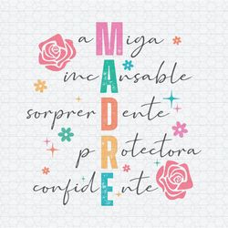 Floral Madre Spanish Mothers Day SVG