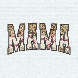 Leopard Mama Retro Baseball PNG