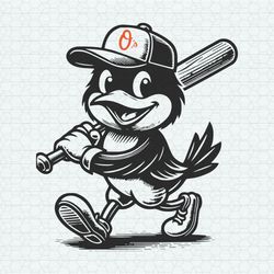 Baltimore Orioles Bird Cartoon Baseball SVG