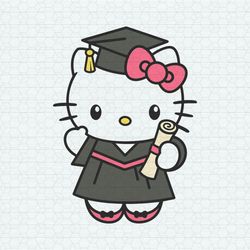 Graduation Kawaii Kitty Cute Cat SVG