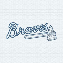 Retro Atlanta Braves Baseball Chop On SVG