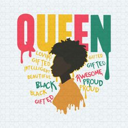 Retro Juneteenth Queen Black History SVG