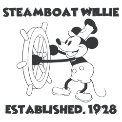 Steamboat Willie Established 1928 SVG
