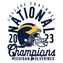 College Football National Champions Michigan SVG
