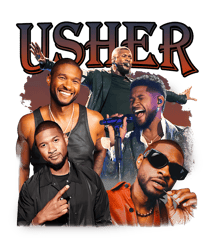 Retro Usher Singer Music Tour PNG