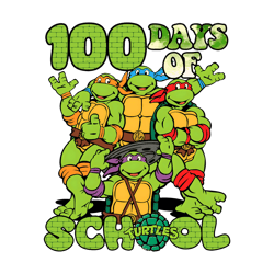 Ninja Turtles 100 Days Of School PNG